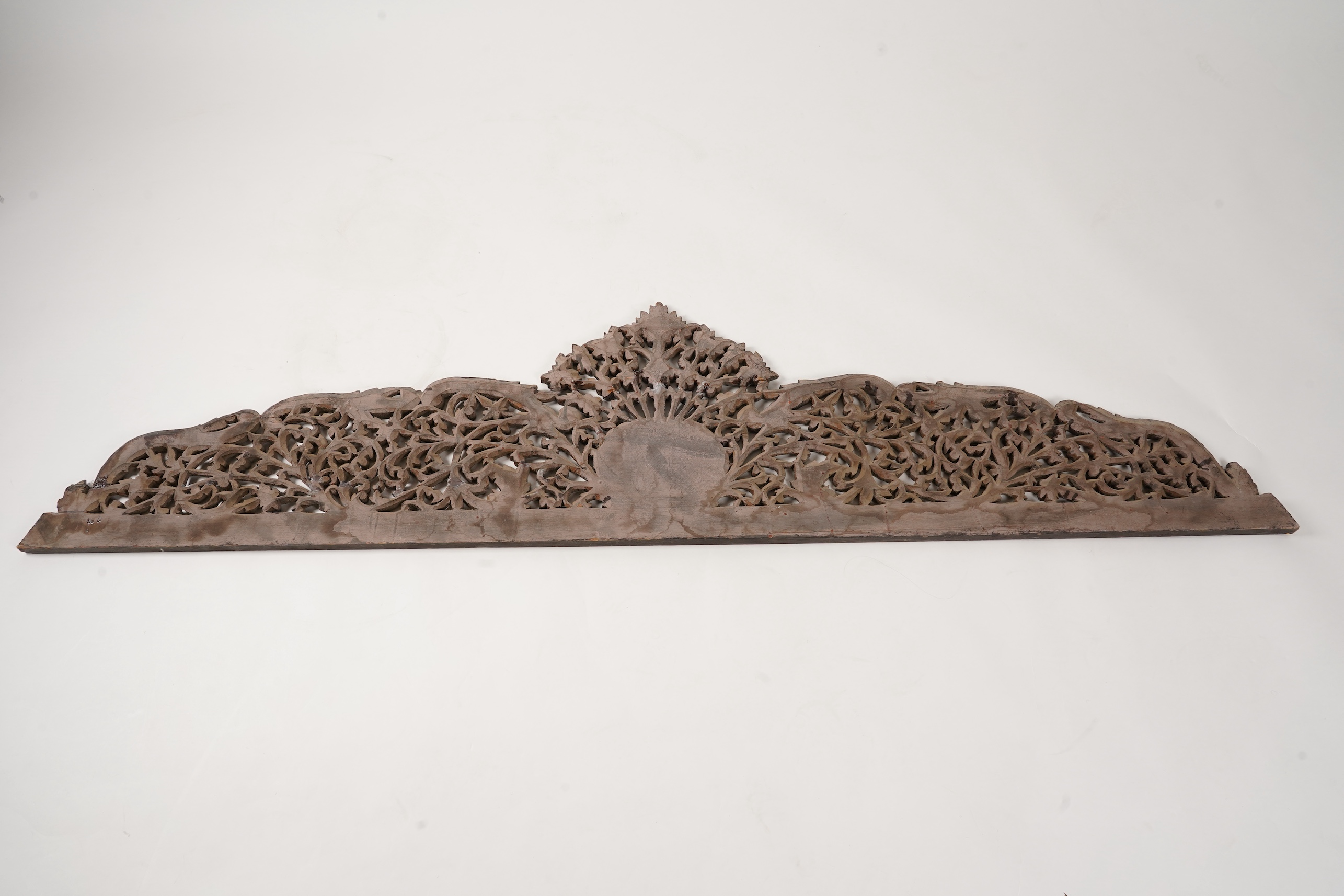 A Burmese gilt lacquered wood cresting, 19th century